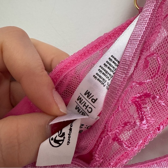 NWOT Lace Pink Bralette strappy S - Picture 4 of 6